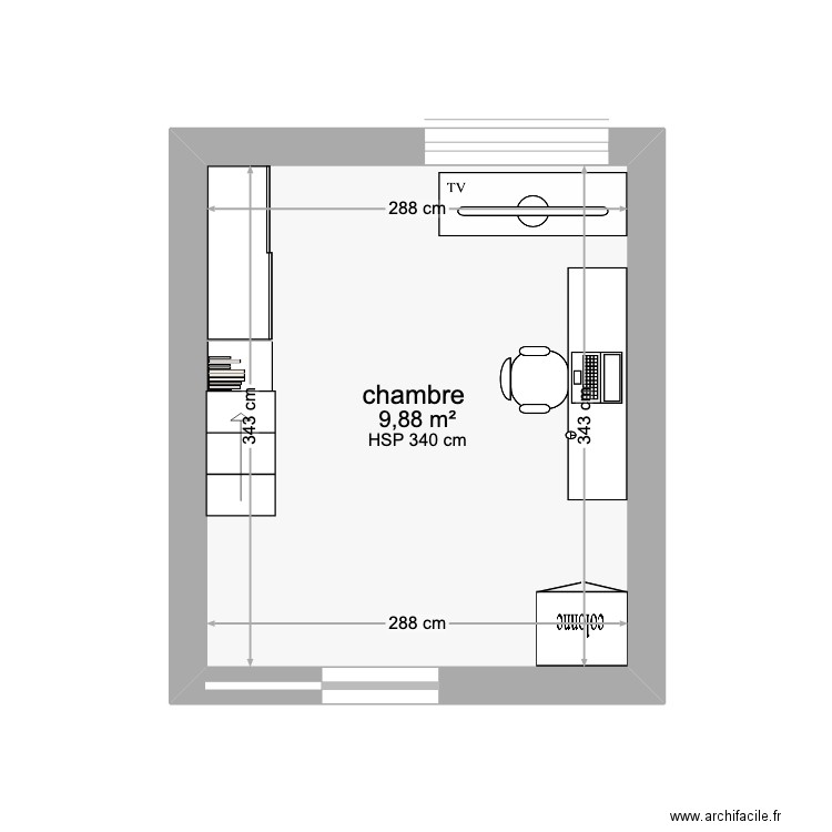 Chambre Nael. Plan de 0 pièce et 0 m2