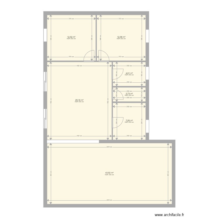 coult 1. Plan de 7 pièces et 113 m2