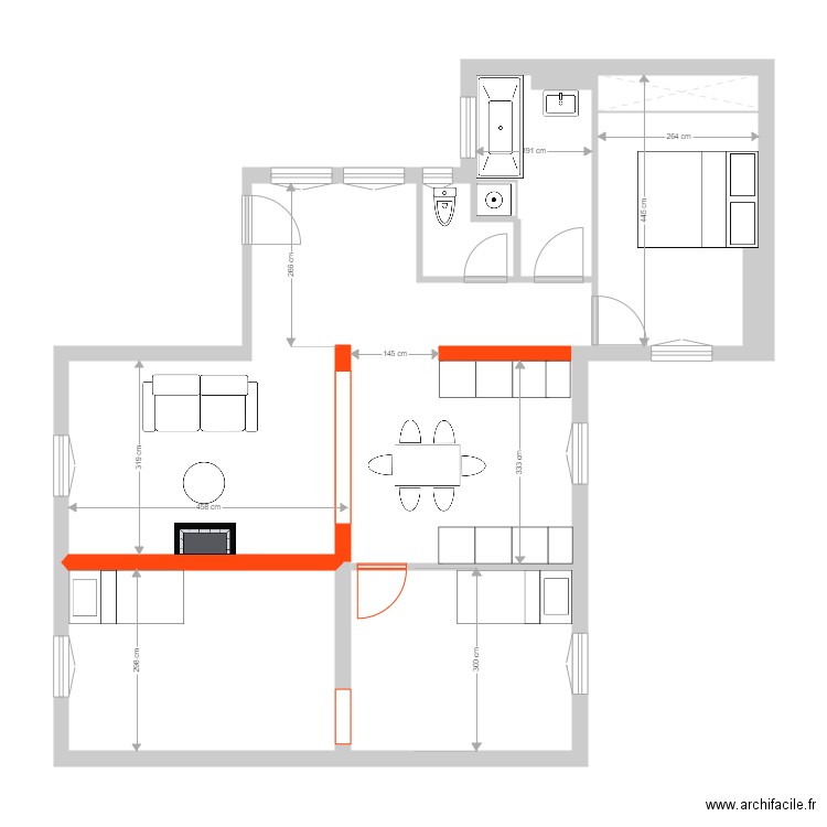 verneret projet. Plan de 0 pièce et 0 m2