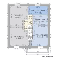 CHAILLY ETAGE 8mX8m44 3CH cot&eacute;s