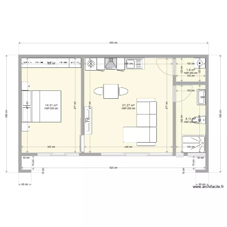 R1 maison miri. Plan de 