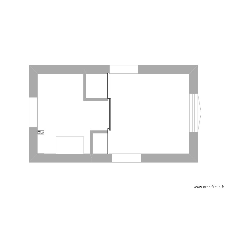 vestiaire2. Plan de 1 pièce et 11 m2