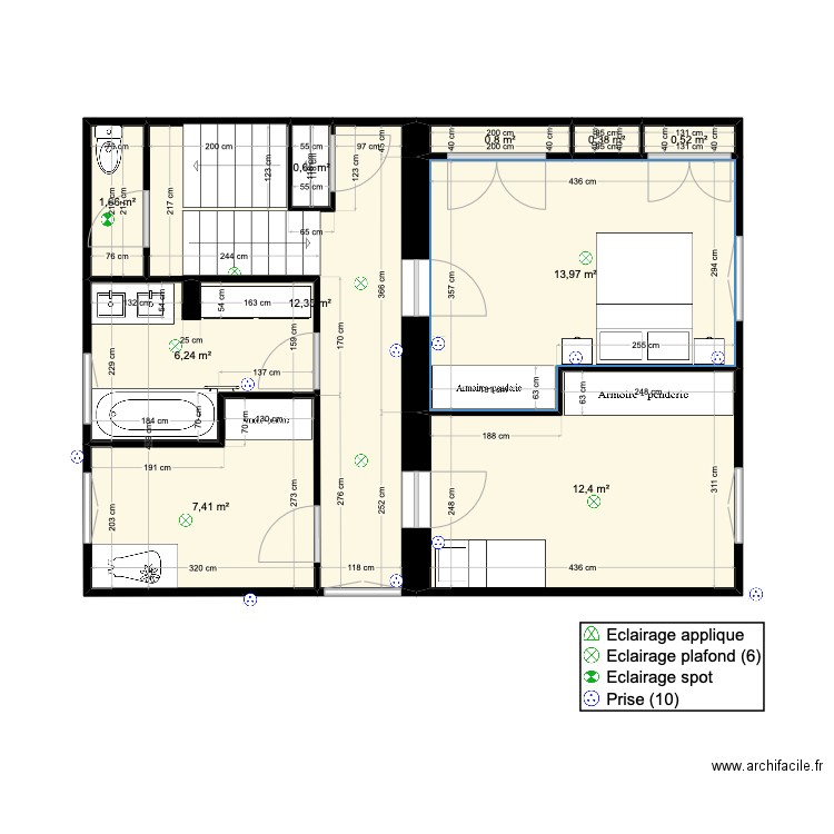 vernaison 1er (1). Plan de 10 pièces et 56 m2