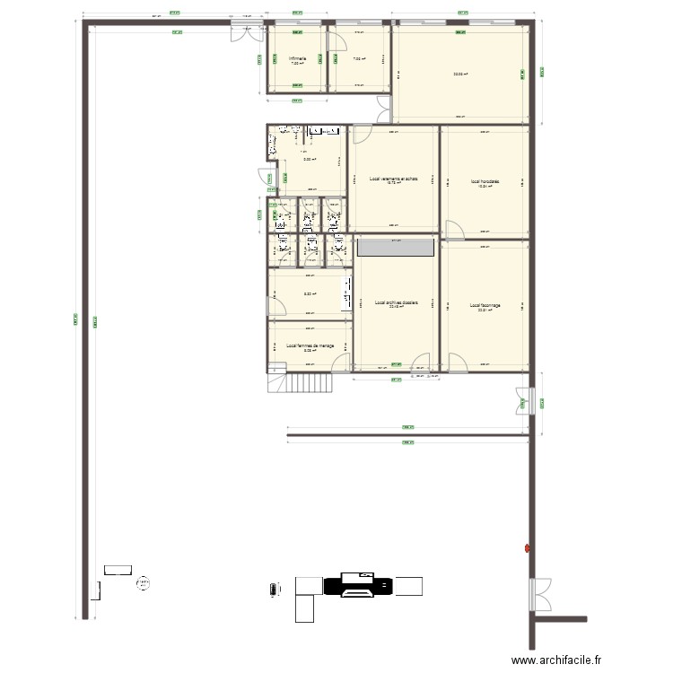 agrandissement imprimerie version 2 rdc. Plan de 0 pièce et 0 m2