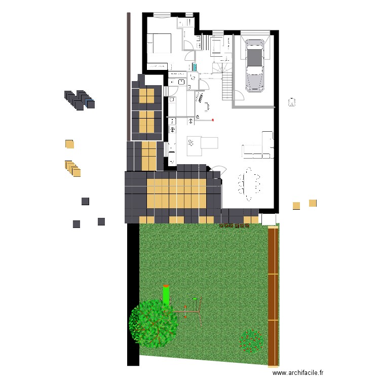 carreaux terrasse sur plots Marion 1. Plan de 0 pièce et 0 m2