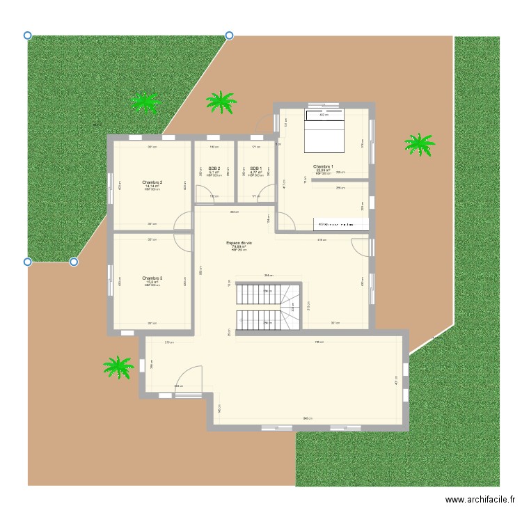 Kerkour 2. Plan de 6 pièces et 141 m2