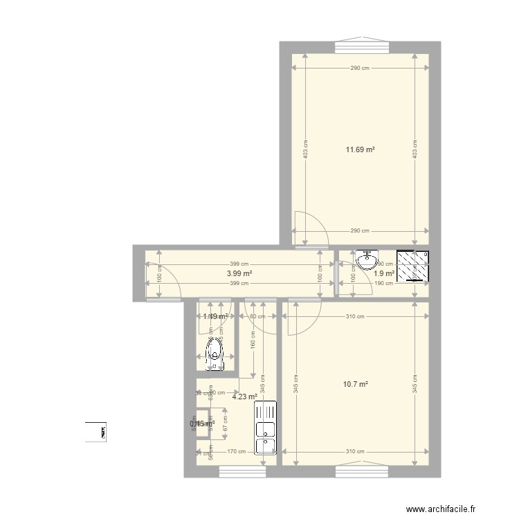 F2 34m ASNIERE. Plan de 0 pièce et 0 m2