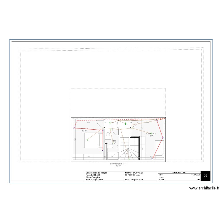 ETAGE PICARD LOIC. Plan de 0 pièce et 0 m2