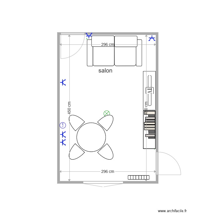 salon. Plan de 0 pièce et 0 m2