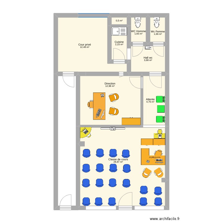 auto ecole. Plan de 0 pièce et 0 m2