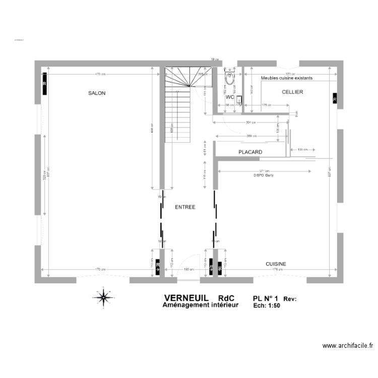 VERNEUIL RdC a. Plan de 0 pièce et 0 m2