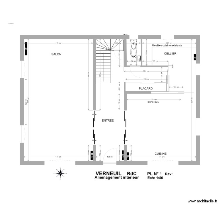 VERNEUIL RdC a. Plan de 0 pièce et 0 m2