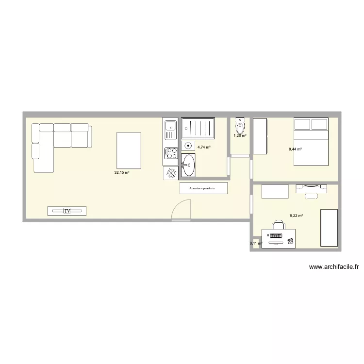 Appartement1. Plan de 