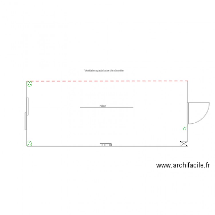 Vestiaire spada base vie chantier. Plan de 0 pièce et 0 m2