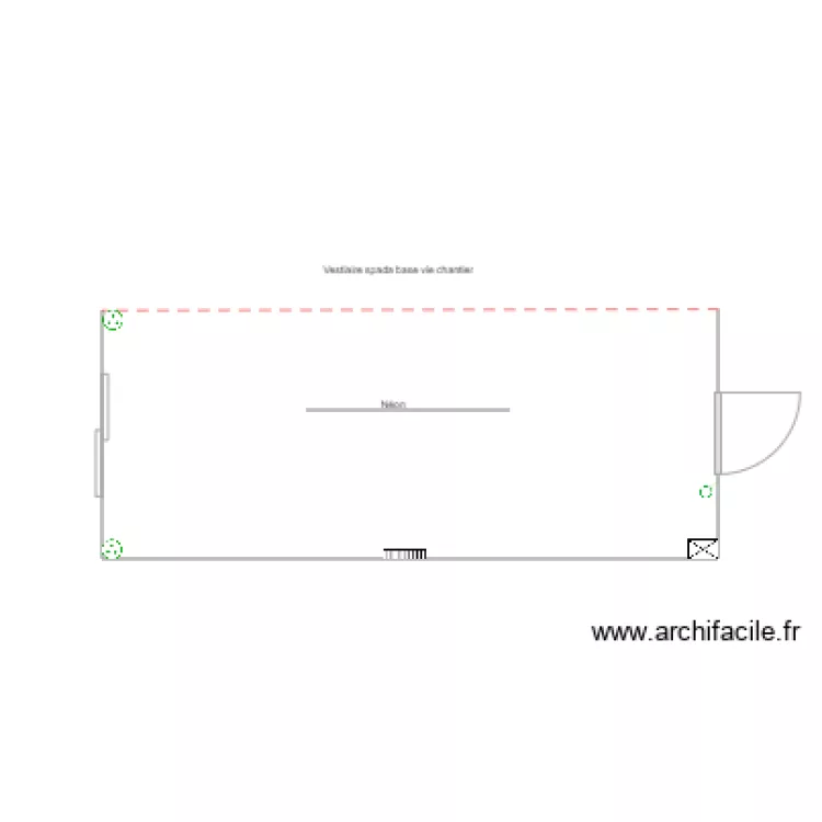 Vestiaire spada base vie chantier. Plan de 