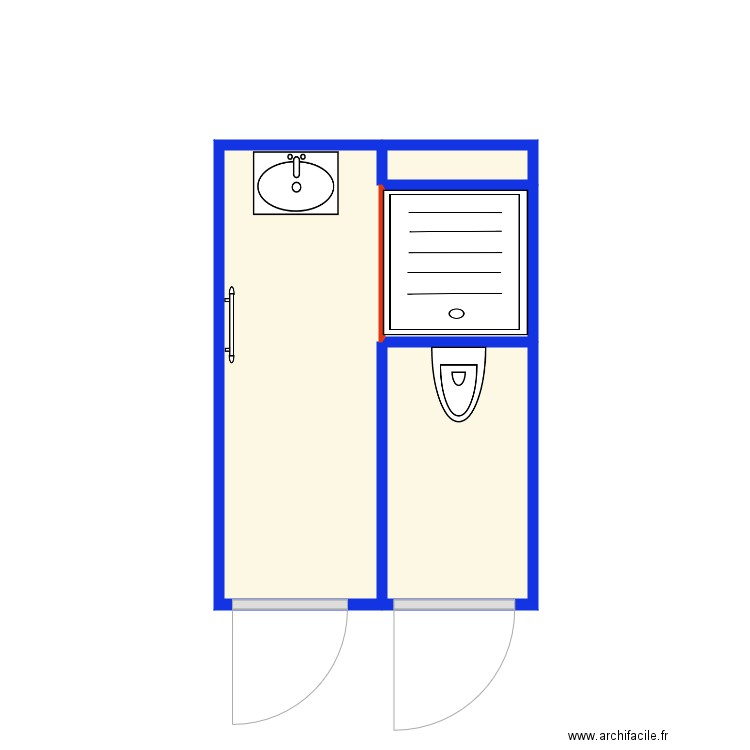 sdb etage 1. Plan de 0 pièce et 0 m2