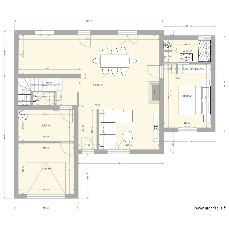 florensac idée n°3. Plan de 5 pièces et 86 m2