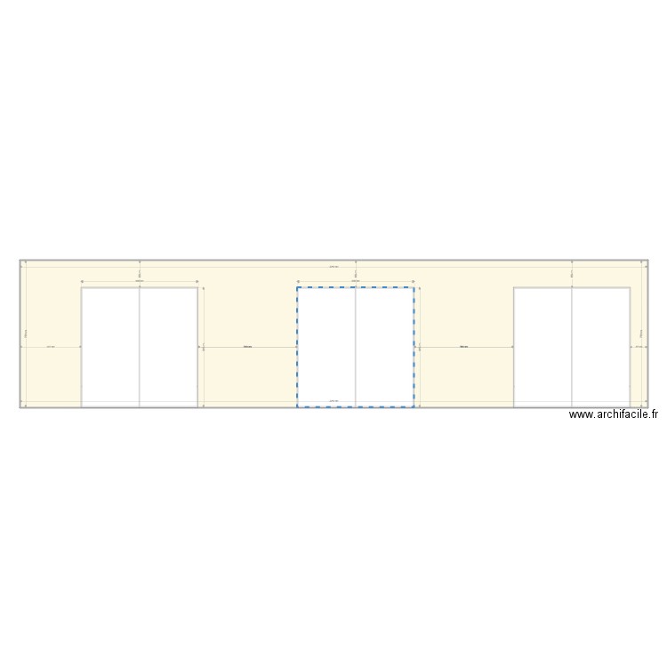  wall 3 sliding doors X 3. Plan de 0 pièce et 0 m2