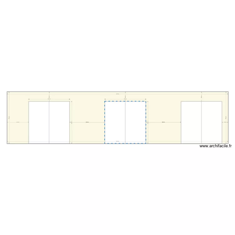  wall 3 sliding doors X 3. Plan de 