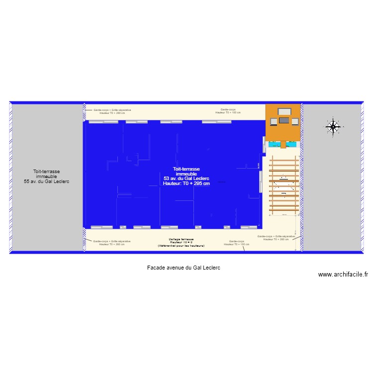 BLR Terrasse. Plan de 30 pièces et 421 m2