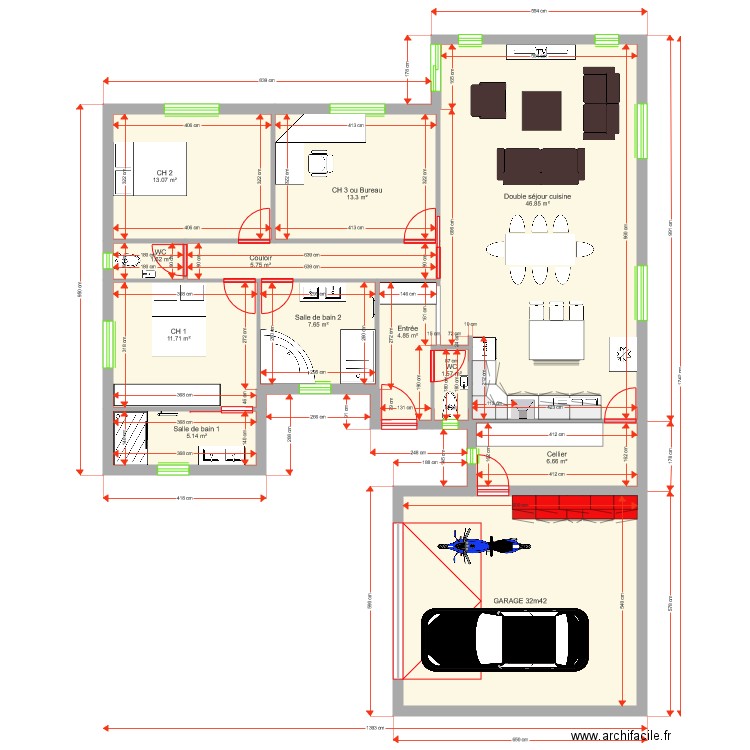 CASSIOPEE 120m2. Plan de 0 pièce et 0 m2