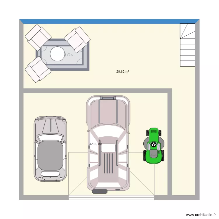 garage theo ETAGE. Plan de 
