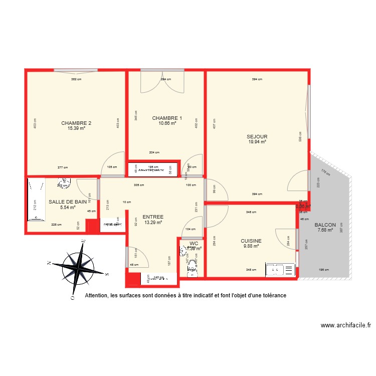 BI 5233 côté. Plan de 0 pièce et 0 m2