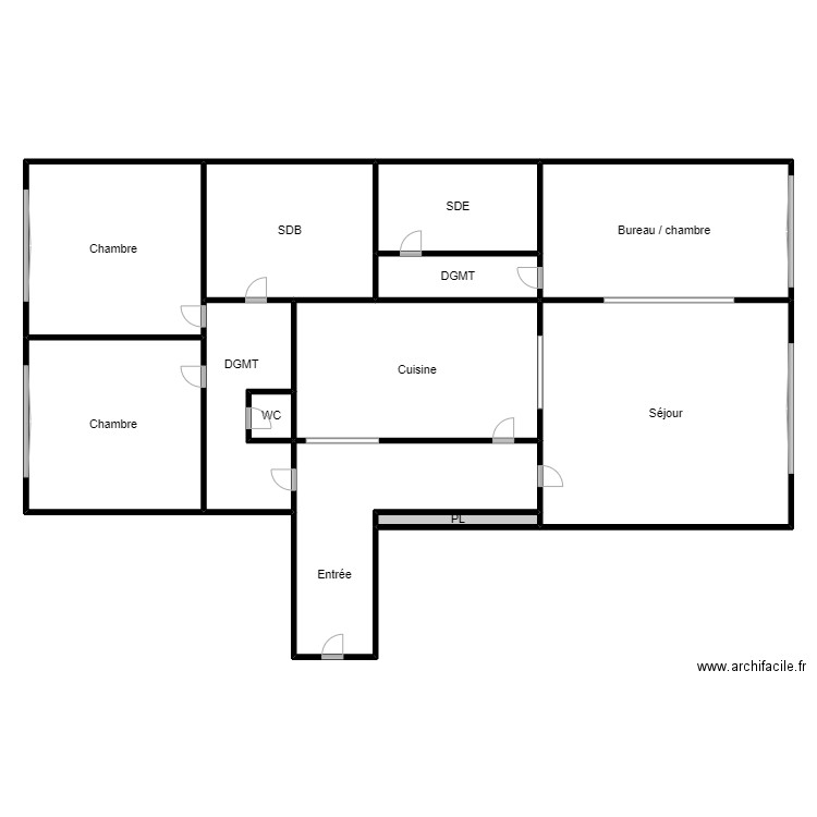 plan favre ben. Plan de 12 pièces et 405 m2