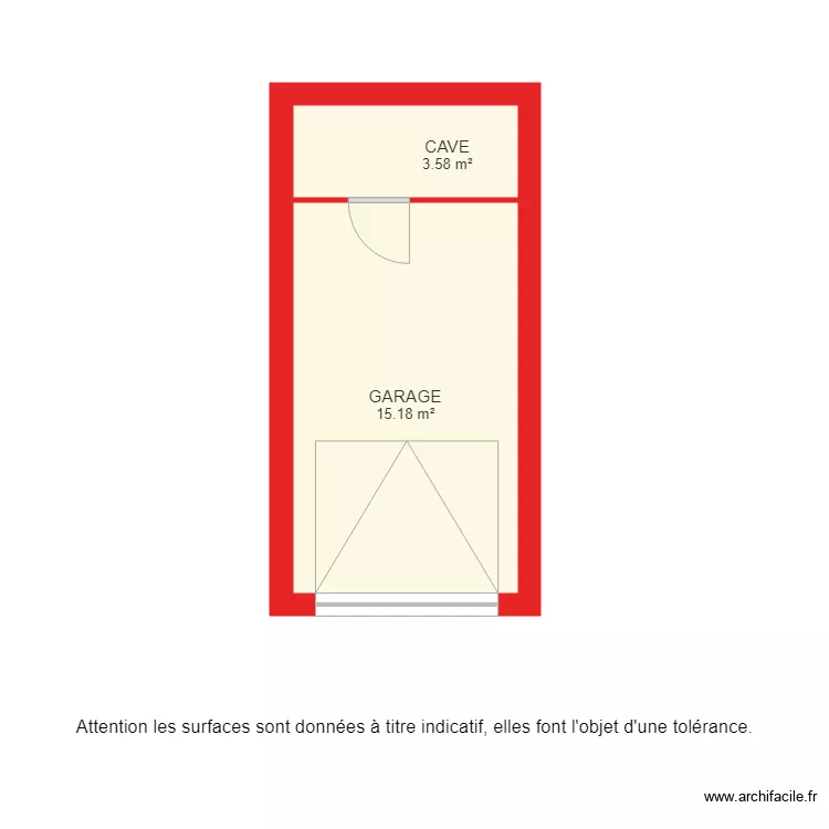 BI 2948 GARAGE ET CAVE. Plan de 