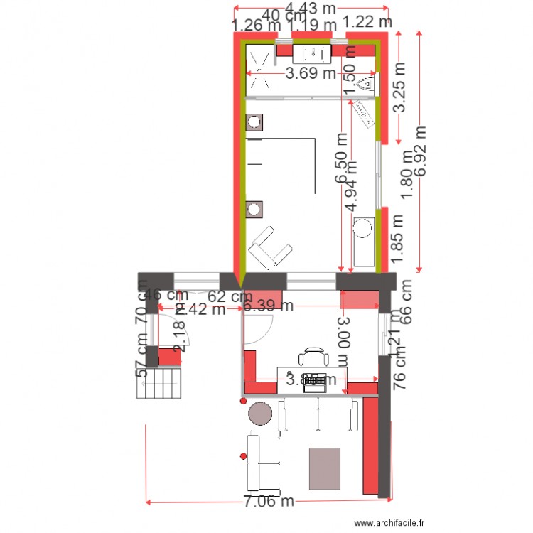 plans amenagement extension 20 mars 18 baie decalee. Plan de 0 pièce et 0 m2