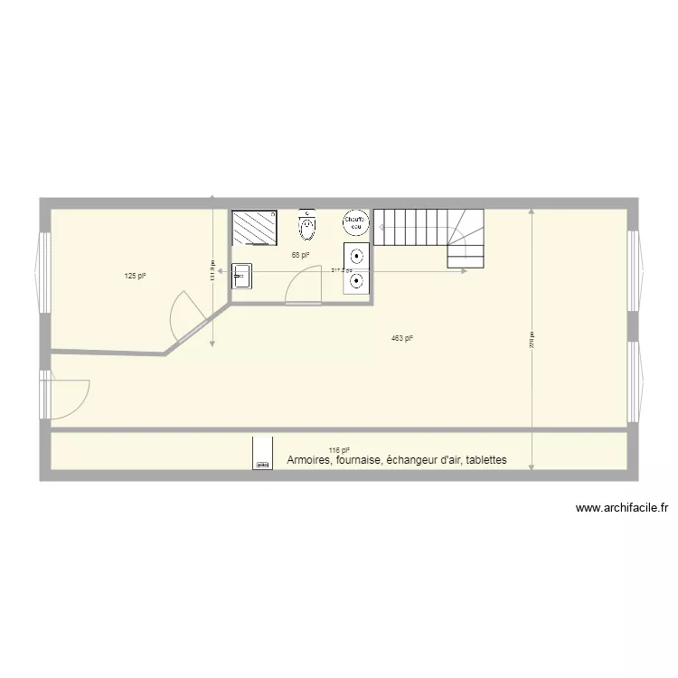 Lanaudi&egrave;re SS. Plan de 