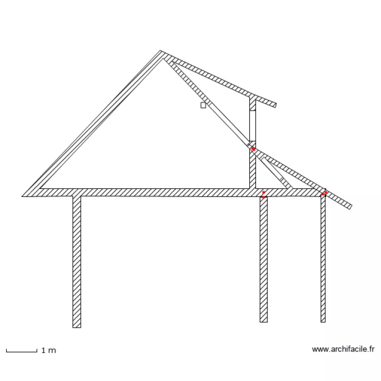 coupe grange. Plan de 