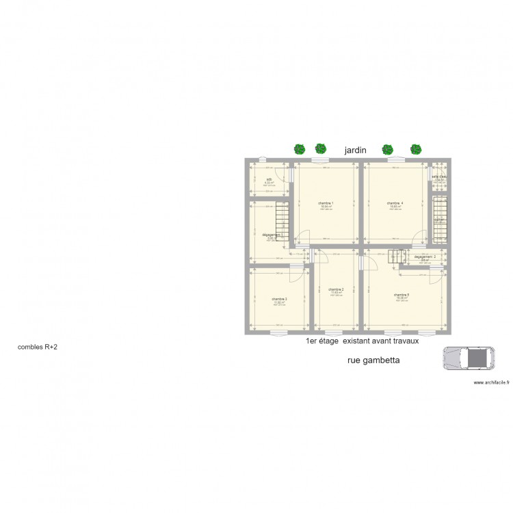 1er  wignehies existant  . Plan de 0 pièce et 0 m2