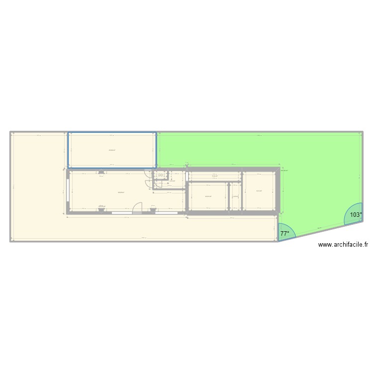 RDC Libercourt projection extension . Plan de 10 pièces et 335 m2