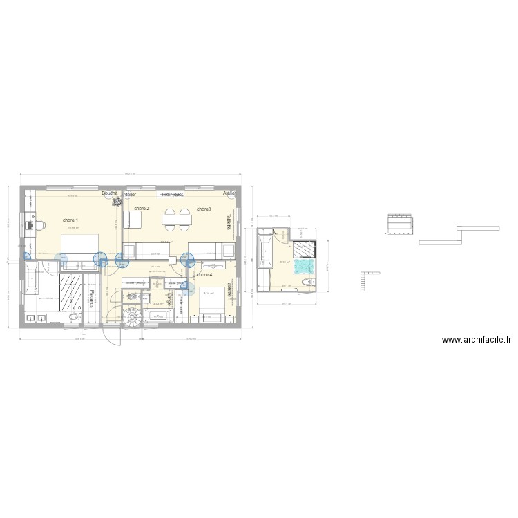 plan chambres. Plan de 0 pièce et 0 m2