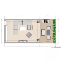 Salon ouvert sur terrasse