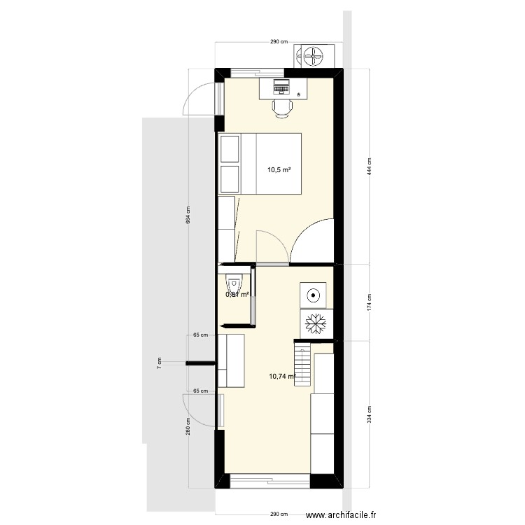 Plans garage. Plan de 8 pièces et 53 m2