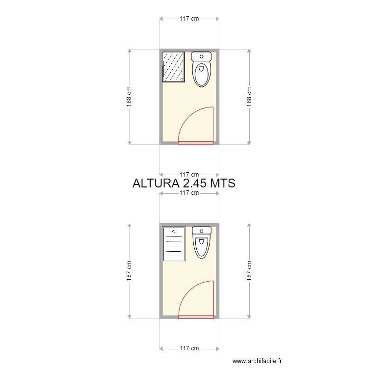 DAVII FERNANDEZ BAÑO. Plan de 2 pièces et 4 m2