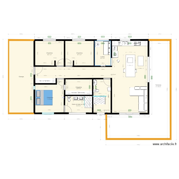 Maison. Plan de 0 pièce et 0 m2