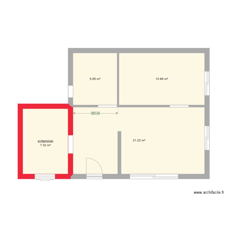 cab extension . Plan de 0 pièce et 0 m2