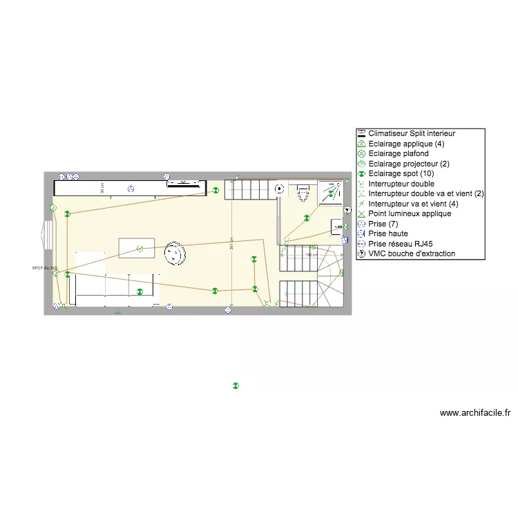MAISON  NIVEAU 2 alec. Plan de 