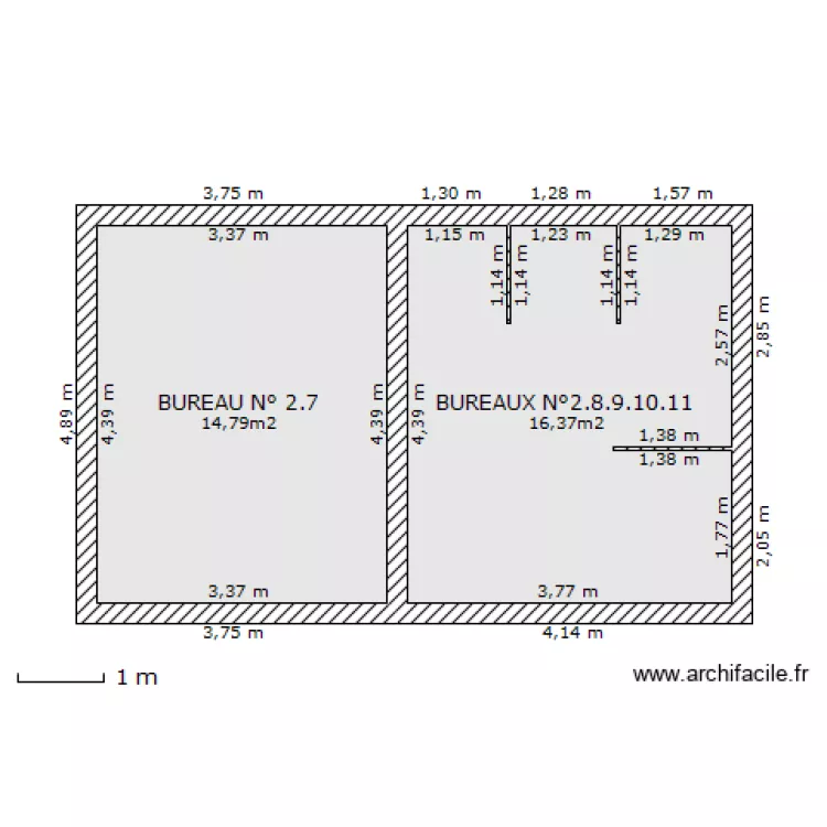Donjon maison devant. Plan de 