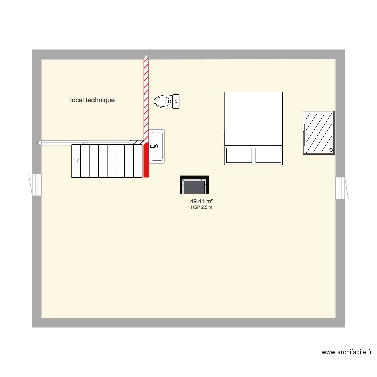comble. Plan de 0 pièce et 0 m2