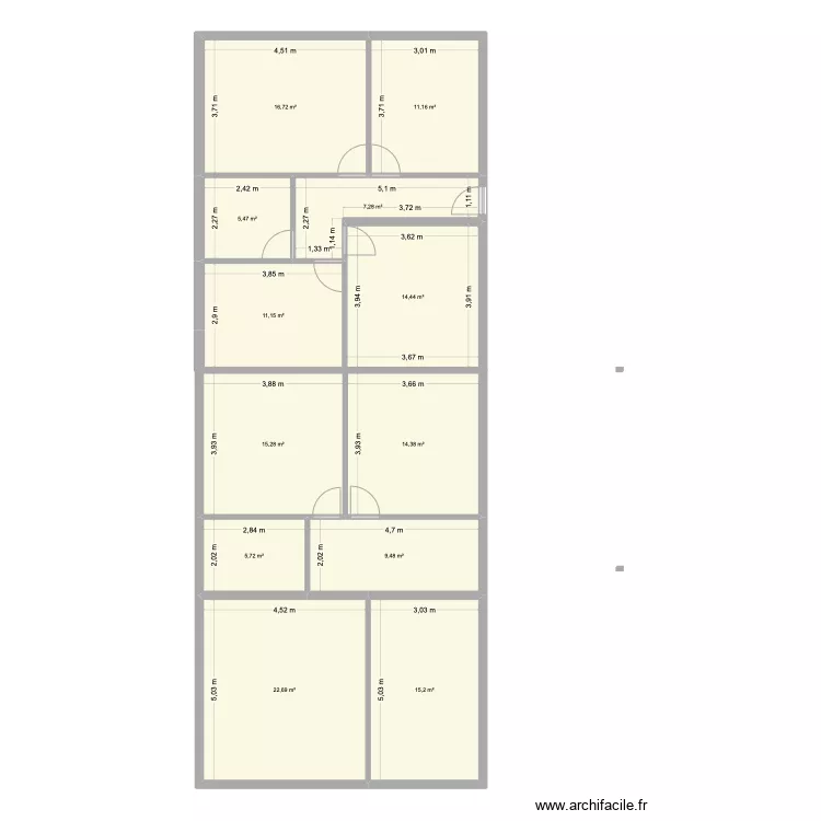 MAISON. 2 APPART. Plan de 