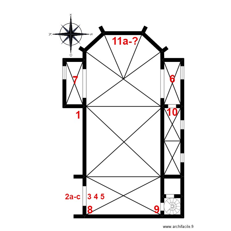 ste chapelle aigueperse. Plan de 6 pièces et 96 m2