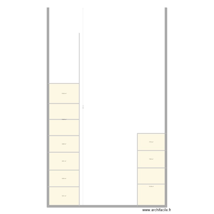 placard 150. Plan de 9 pièces et 94 m2