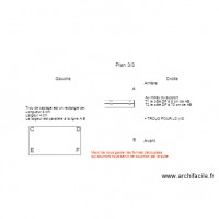 Table  Plateau avec Support et Trous T 1