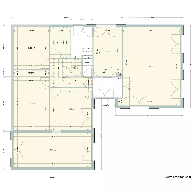 Chambord V1. Plan de 