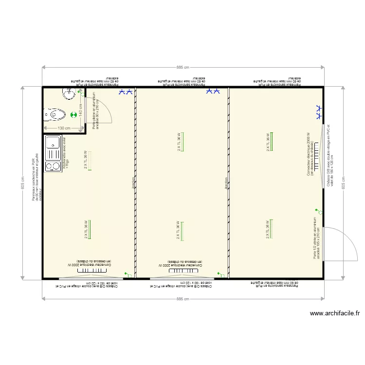 Atelier du Campagnol. Plan de 