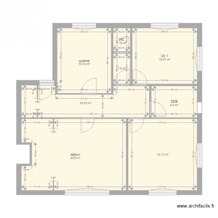 apt fleury . Plan de 0 pièce et 0 m2